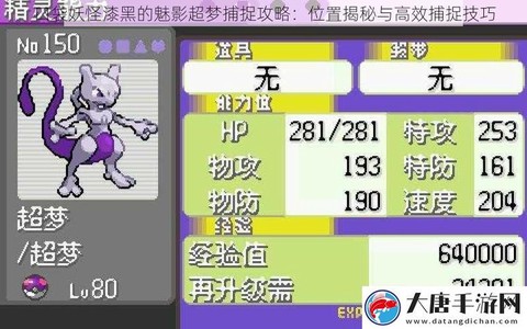 口袋妖怪漆黑的魅影阿尔宙斯怎么抓